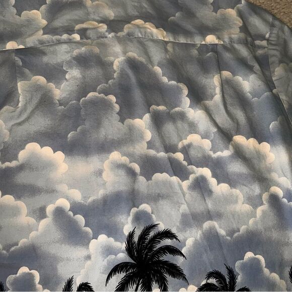 Vintage RJC Hawaiian Button Front Shirt Large Blue Cotton - Picture 8 of 11